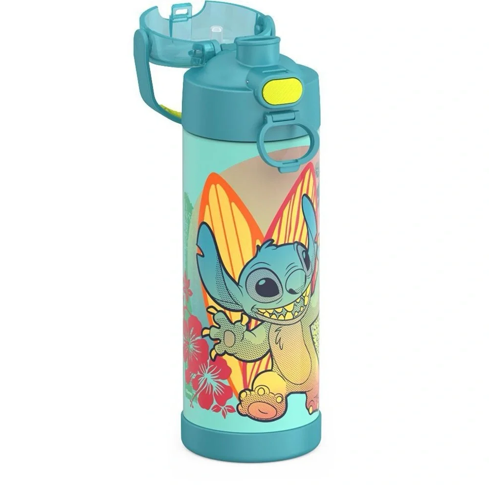 16oz FUNTAINER® WATER BOTTLE DISNEY STITCH NEW